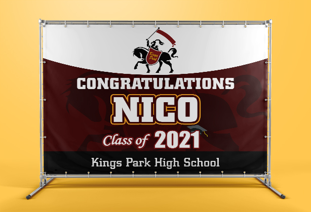 Kings Park High School Graduation Banner